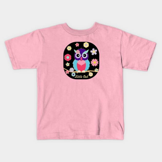 Little owl Kids T-Shirt by mkbl